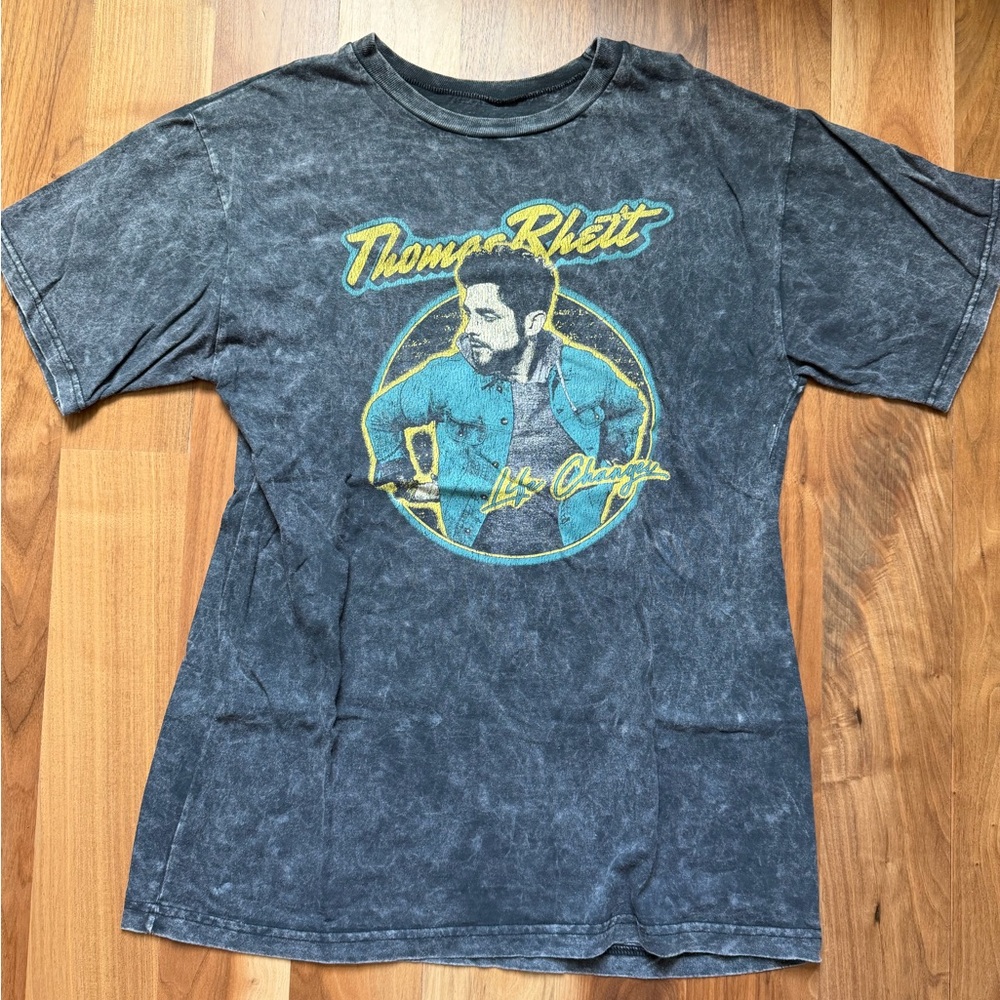 Black Graphic Band Tee